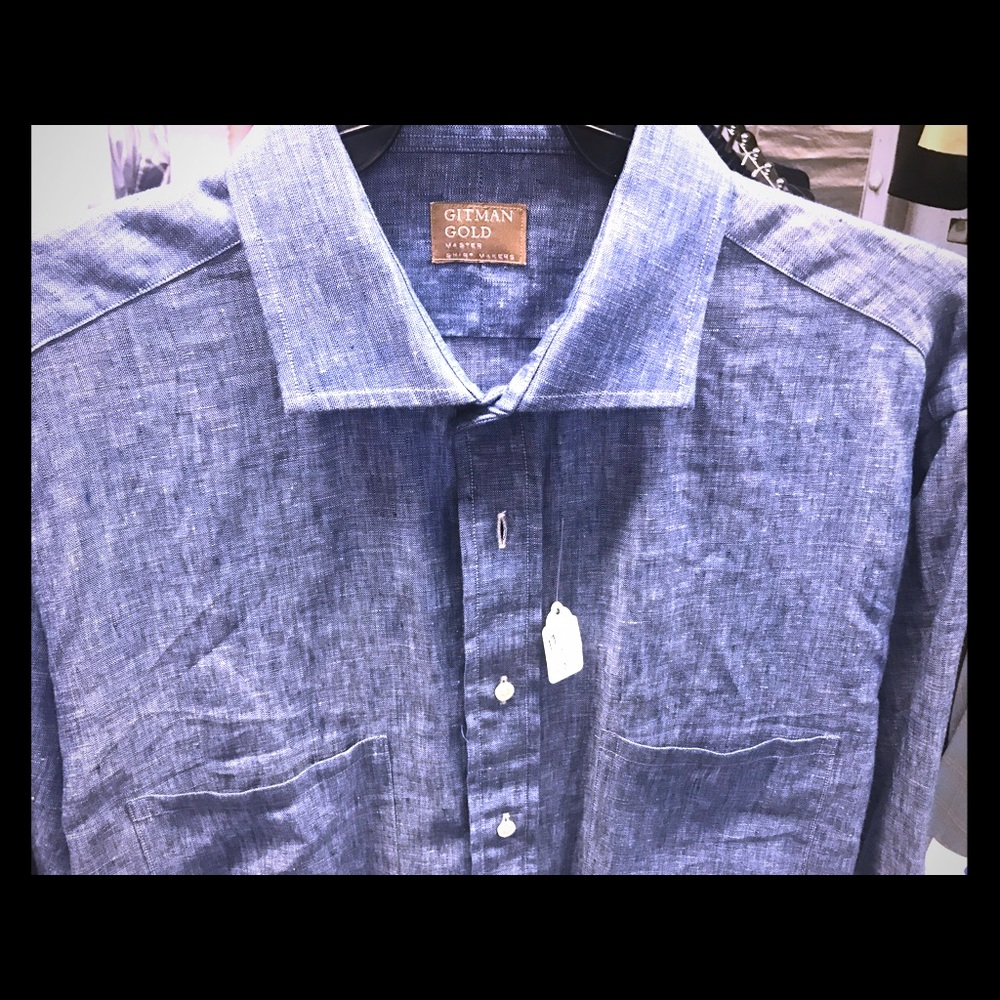 Gitman Bros Custom Made to Order Linen Dress Shirt